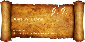 Justin Ilona névjegykártya